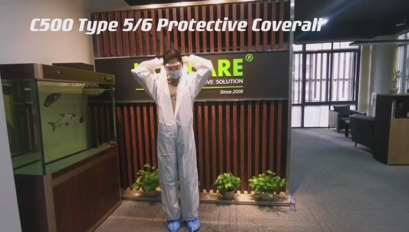 Lioncare CoverPlus C500 Protective Coveralls – White 2XL, Pack of 25